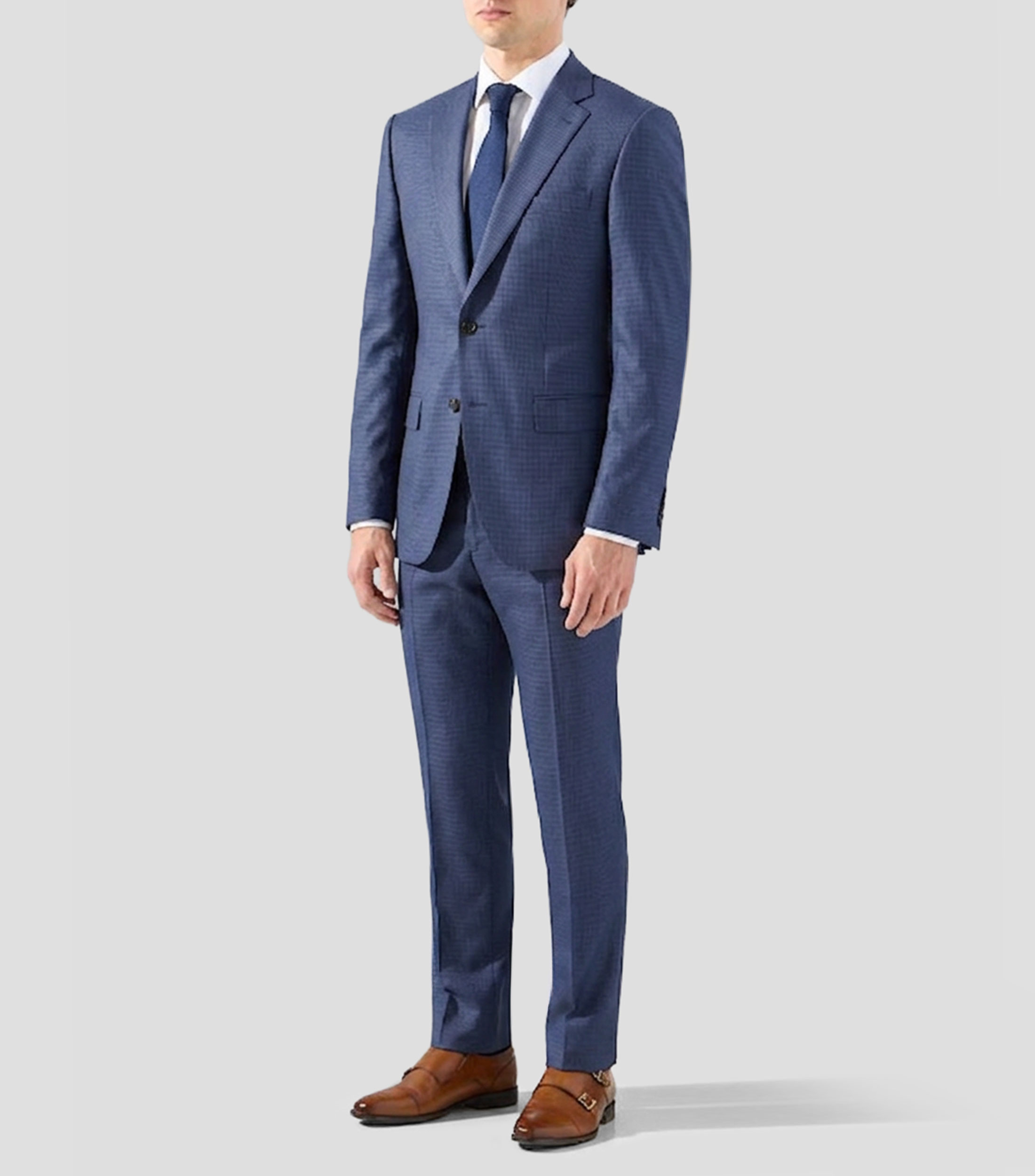 Traje de corte regular microdiseño Hombre